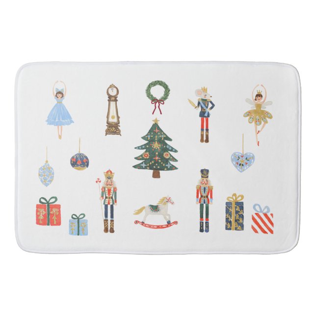 Tapis De Bain Casse-Noisette charmant de vacances de Noël (Devant)