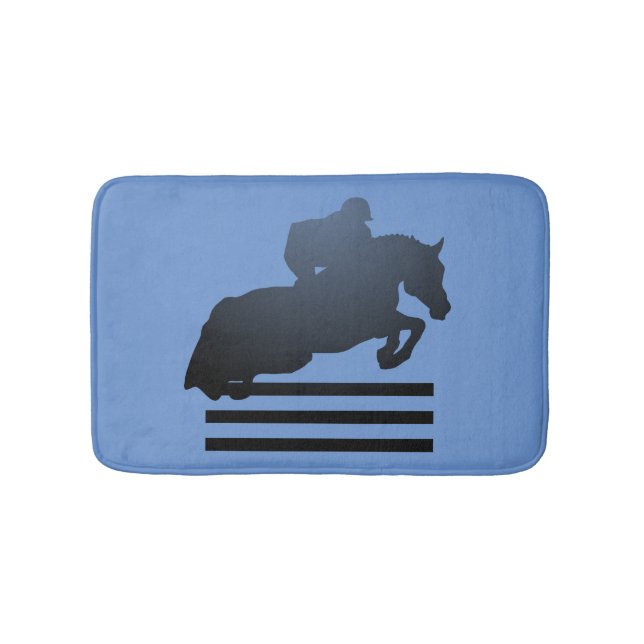 Tapis De Bain Cavalier franchissant un obstacle.   (Devant)