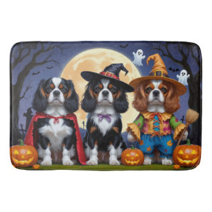 Tapis De Bain Cavalier King Charles Spaniel Citrouille Halloween