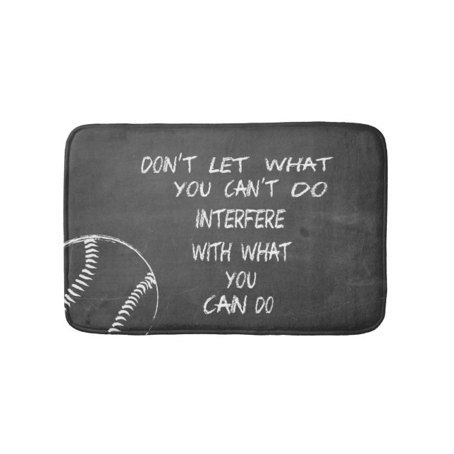 Tapis De Bain Ce que vous pouvez faire Baseball Motivation (Devant)