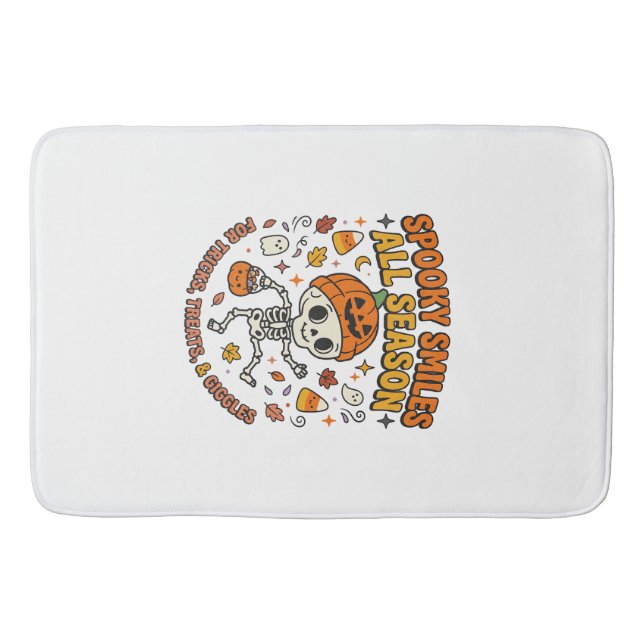 Tapis De Bain Célébration de squelette cosy Halloween (Devant)