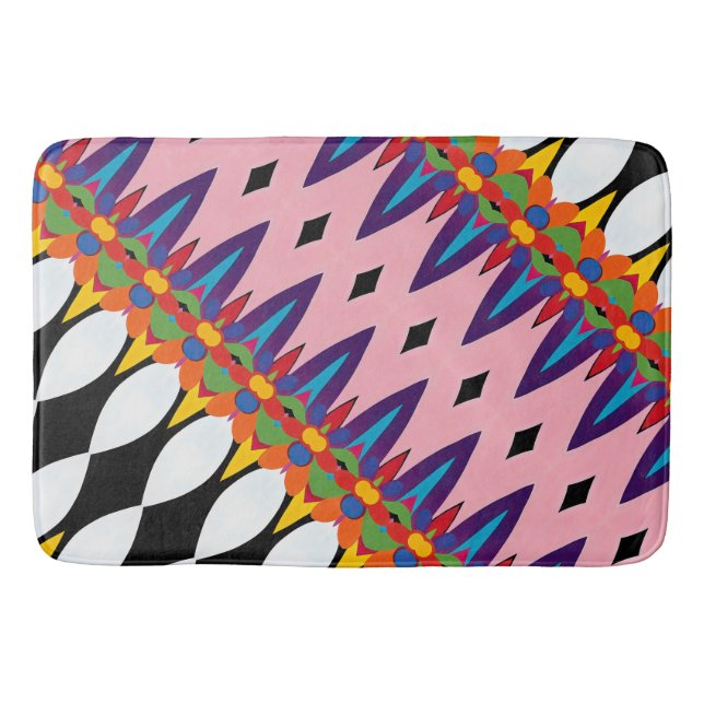 Tapis De Bain Célébration florale abstraite (Devant)