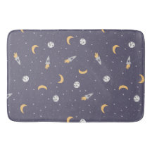 Céleste Rocket Moon Stars Planet Motif