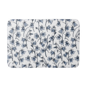 Tapis De Bain Cellules bleues, Cloches, Bellflowers