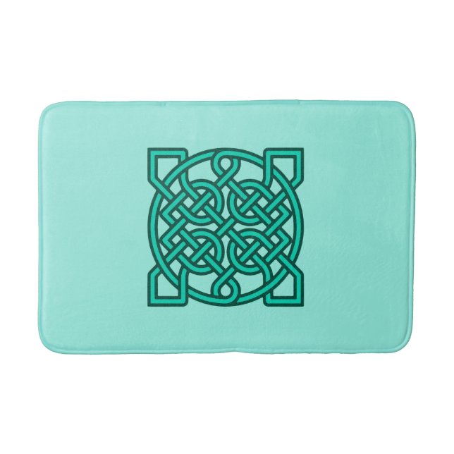 Tapis De Bain Céltic Sailor's Knot, Turquoise, Aqua et Turquoise (Devant)