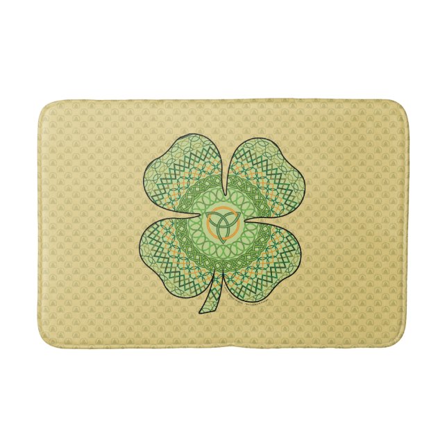 Tapis de bain celtique de shamrock (Devant)