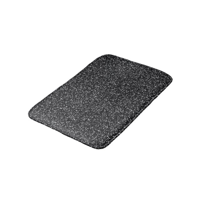 Tapis De Bain Cendre Noir Pailleté (Angle)