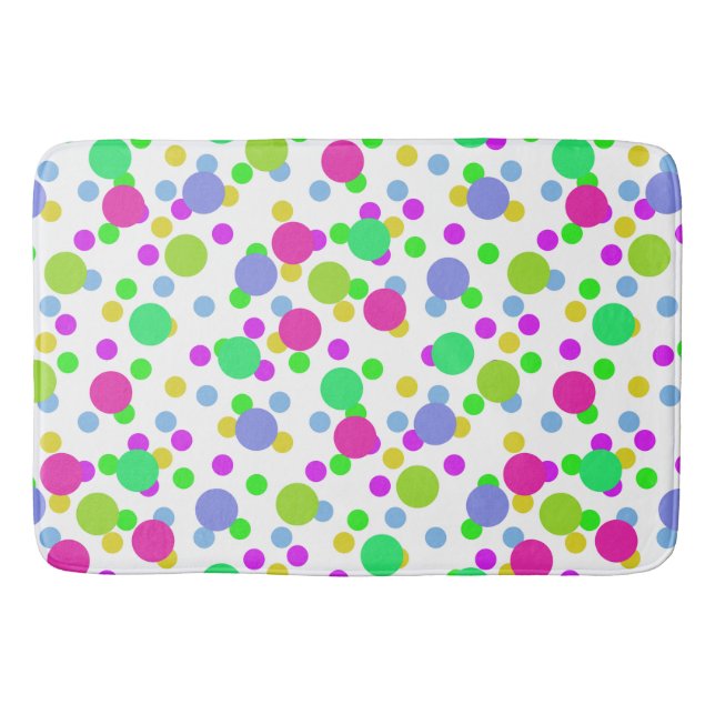 Tapis De Bain Cercles abstraits sans couture amusant confetti po (Devant)