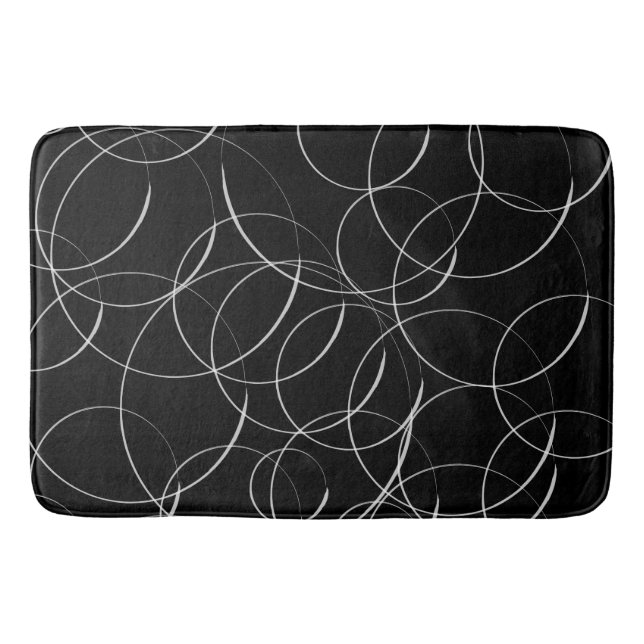 Tapis De Bain Cercles blancs motif (Devant)