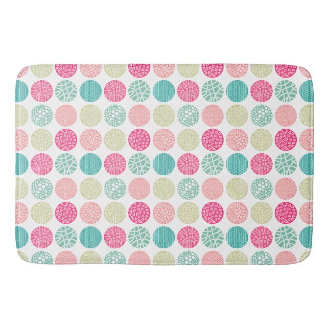 Tapis De Bain Cercles décoratifs - Couleurs 01 (Devant)