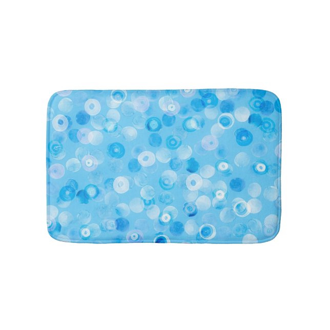 Tapis De Bain Cercles d'hiver : Pois Abstraits. (Devant)