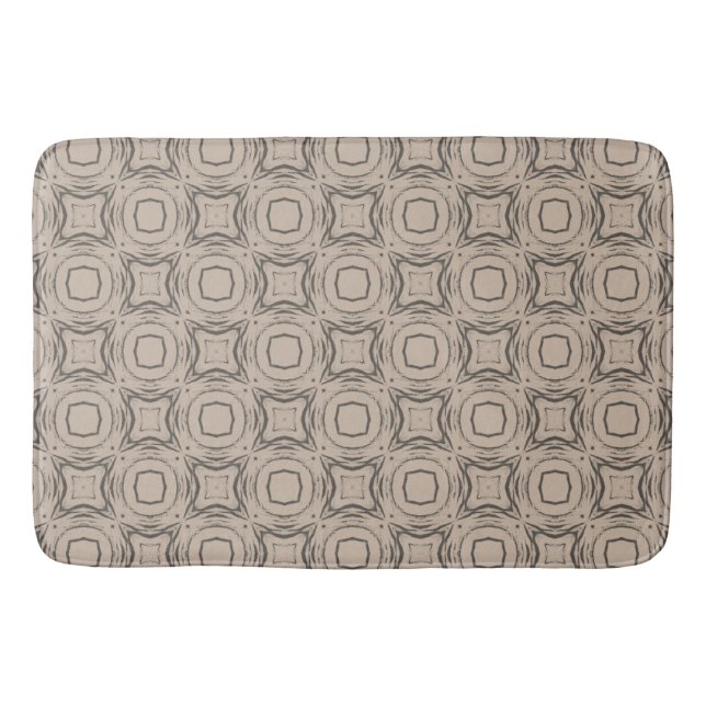 Tapis De Bain Cercles et diamants en Motif de bronze (Devant)