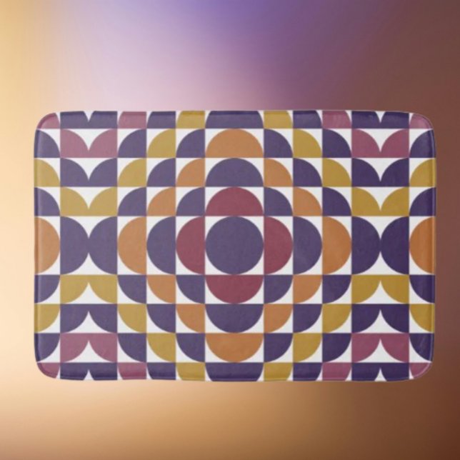 Tapis de bain Cercles Rétro Audacieux | Moderne du (Créateur téléchargé)