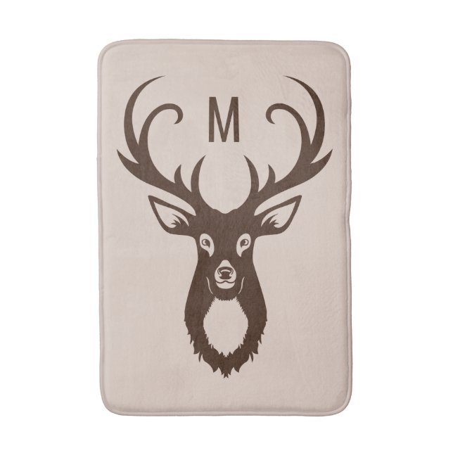 Tapis De Bain Cerf avec vos nattes de bain Monogram (Devant (Vertical))