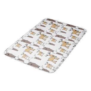 Tapis De Bain Cerf élégant mâle dessin à la main