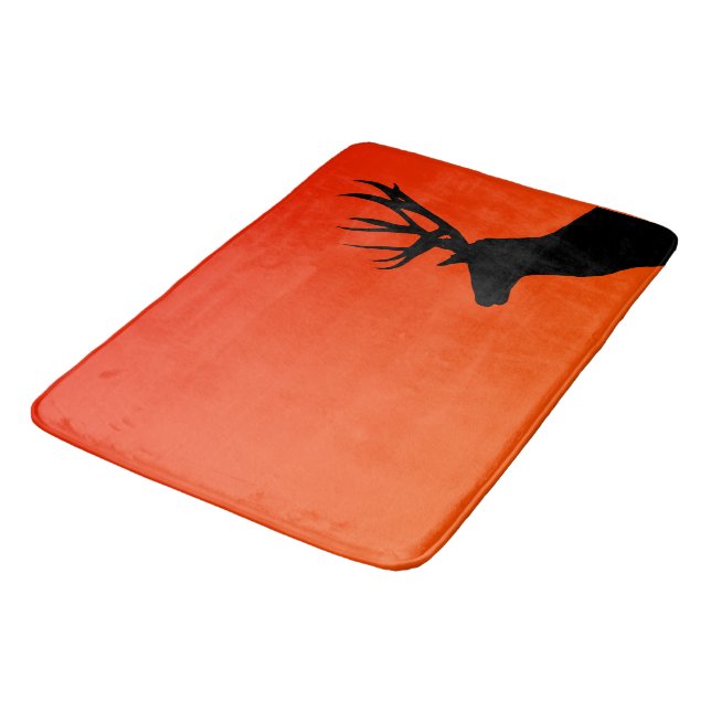 Tapis De Bain Cerf et coucher de soleil (Angle)
