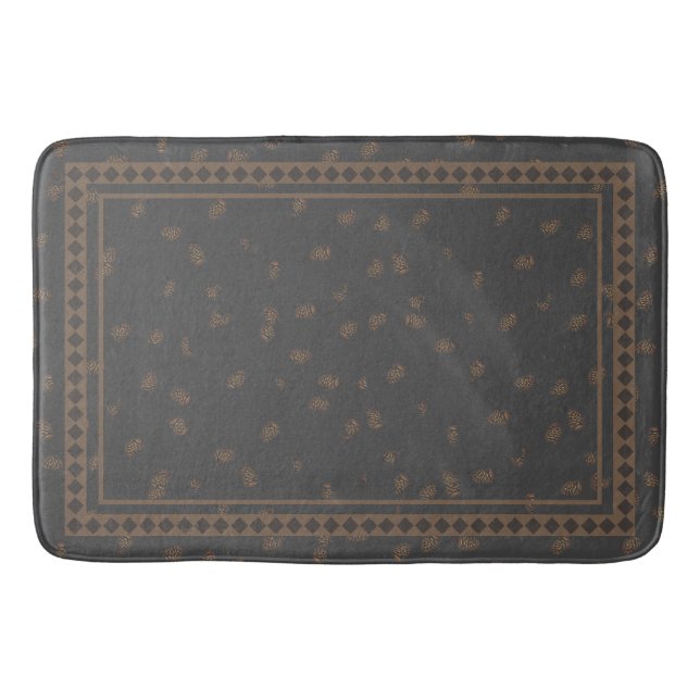 Tapis De Bain Cerfs et pins d'hiver (Devant)