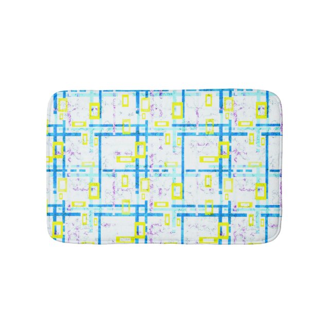 Tapis De Bain Chaîne rectangulaire de couleurs vives géométrique (Devant)