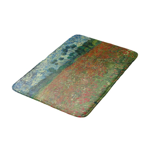 Tapis De Bain Champ de pavot - Vincent van Gogh (Angle)