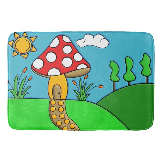 Tapis De Bain champignon rouge mignon (Devant)