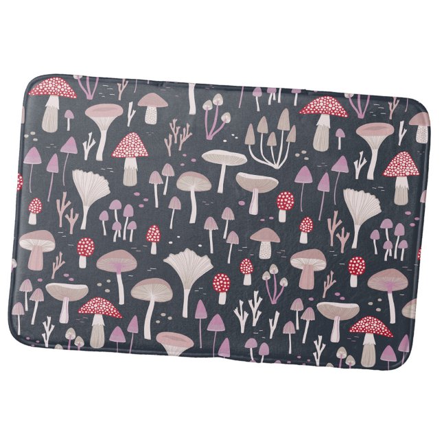 Tapis De Bain Champignons des Toadstool de champignons (Fun fungi mushroom toadstool pattern bath mat for autumn fall bathroom decor)