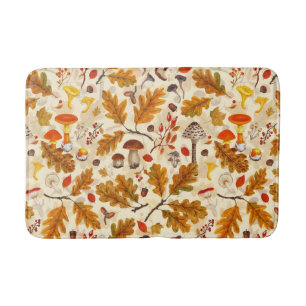 Tapis De Bain Champignons forestiers et flore d'automne à la crè