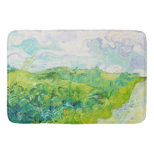 Tapis De Bain Champs de blé vert, Van Gogh