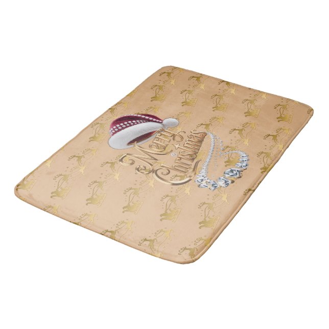Tapis De Bain Chapeau de Noël mignon (Angle)