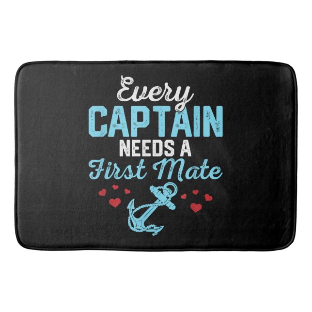 Tapis De Bain Chaque capitaine a besoin d'un second  (Devant)