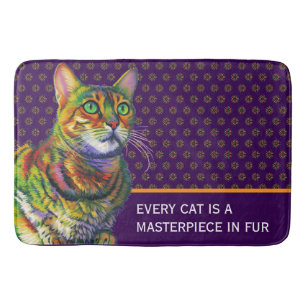 Tapis De Bain Chaque chat est un chef-d'oeuvre en fourrure