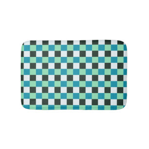 Tapis De Bain Charbon Blanc Turquoise Vert bleu Aqua Turquoise P