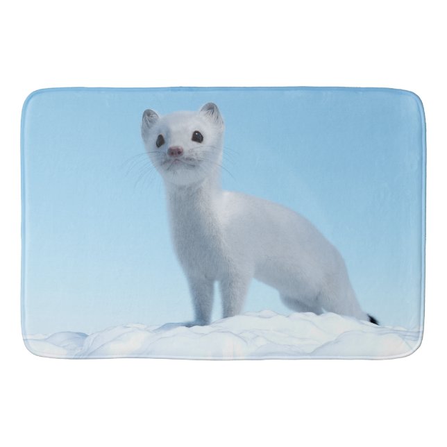 Tapis De Bain Charme de la belette arctique (Devant)