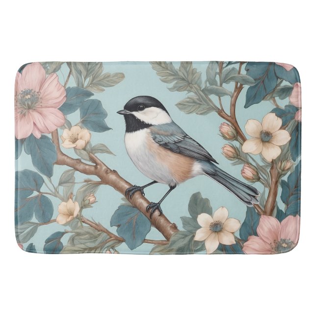 Tapis De Bain Charming Chickadee Bird (Devant)