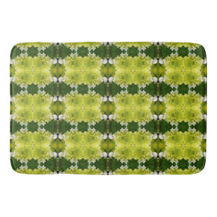 Tapis De Bain Chartreuse Vert Abstrait Hydrangea Blooms Motif