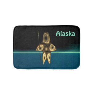 Tapis De Bain Chasseur inuit fractal - Alaska