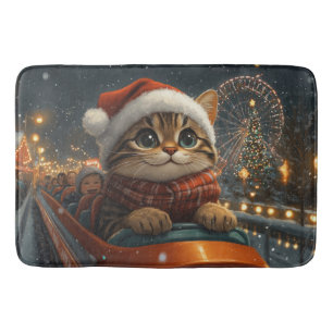 Tapis De Bain Chat Bengal Montagnes Russes Noël