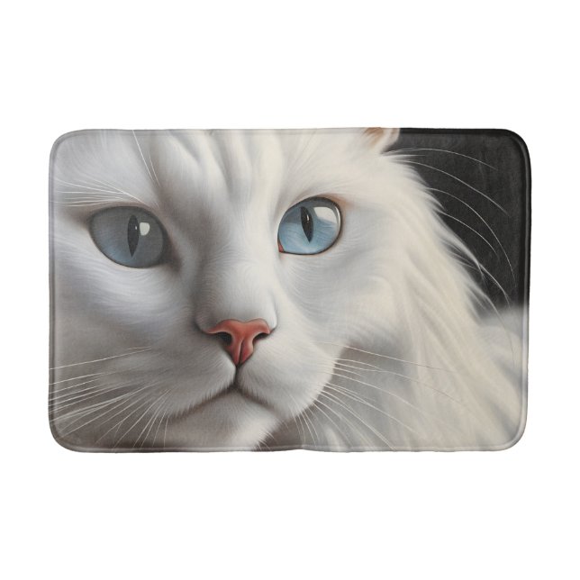 Tapis De Bain Chat blanc (Devant)