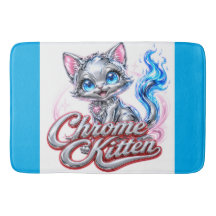 Tapis de bain Chat Chrome