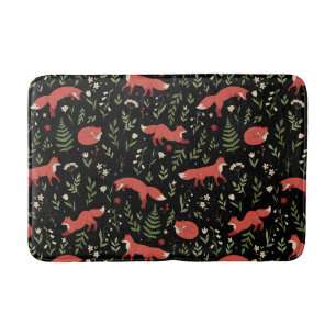 Tapis De Bain Chat de bain Motif botanique de renard boisé