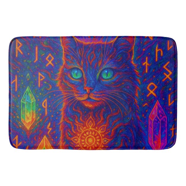 Tapis De Bain Chat de Néon Sacré (Devant)