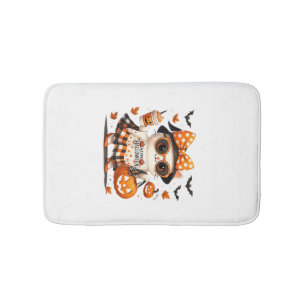 Tapis De Bain Chat d'Halloween mignon � Chaton sorcière Kawaii a