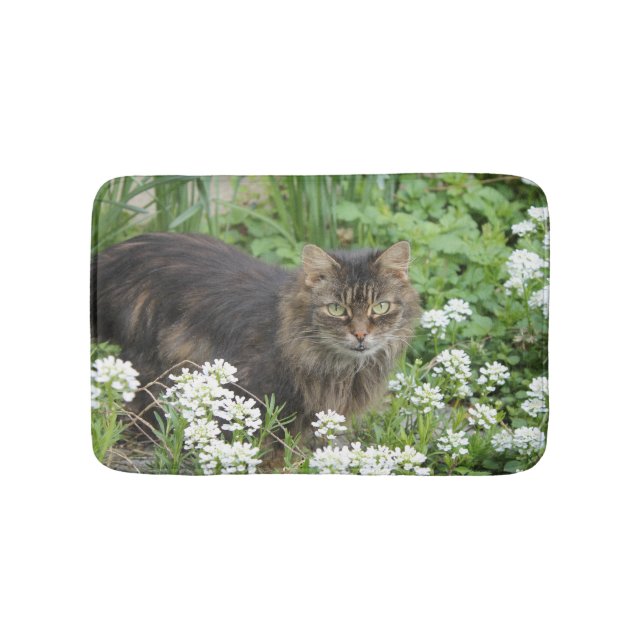 Tapis De Bain Chat domestique à longue aile (Devant)