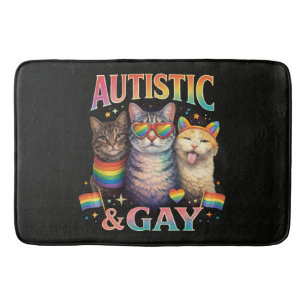 Tapis De Bain Chat Drôle Autiste Et Gay