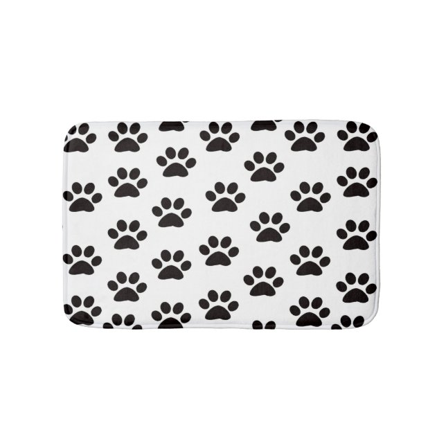 Tapis De Bain Chat Empreintes de pattes Mat (Devant)