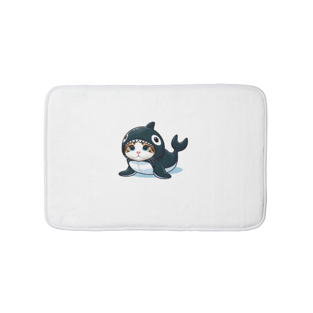 Tapis De Bain Chat en costume Orca (Devant)