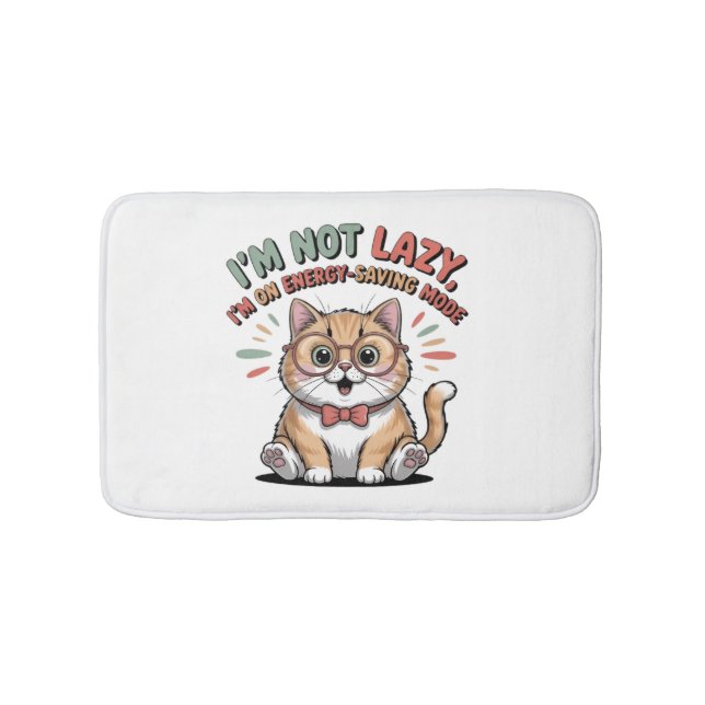 Tapis De Bain Chat en mode d'économie d'énergie (Devant)