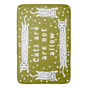 Tapis De Bain Chat Étirement Olive
