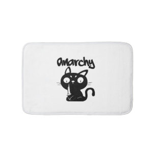 Tapis De Bain Chat Funny Anarchie Halloween Animaux Pour Femmes