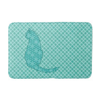Chat japonais - copie de kimono de turquoise