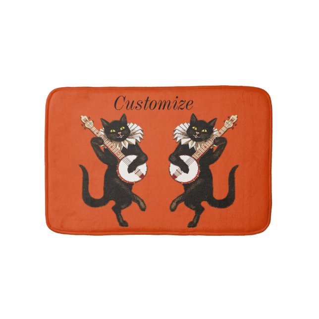 Tapis De Bain Chat jouant à Banjo Thunder_Cove (Devant)